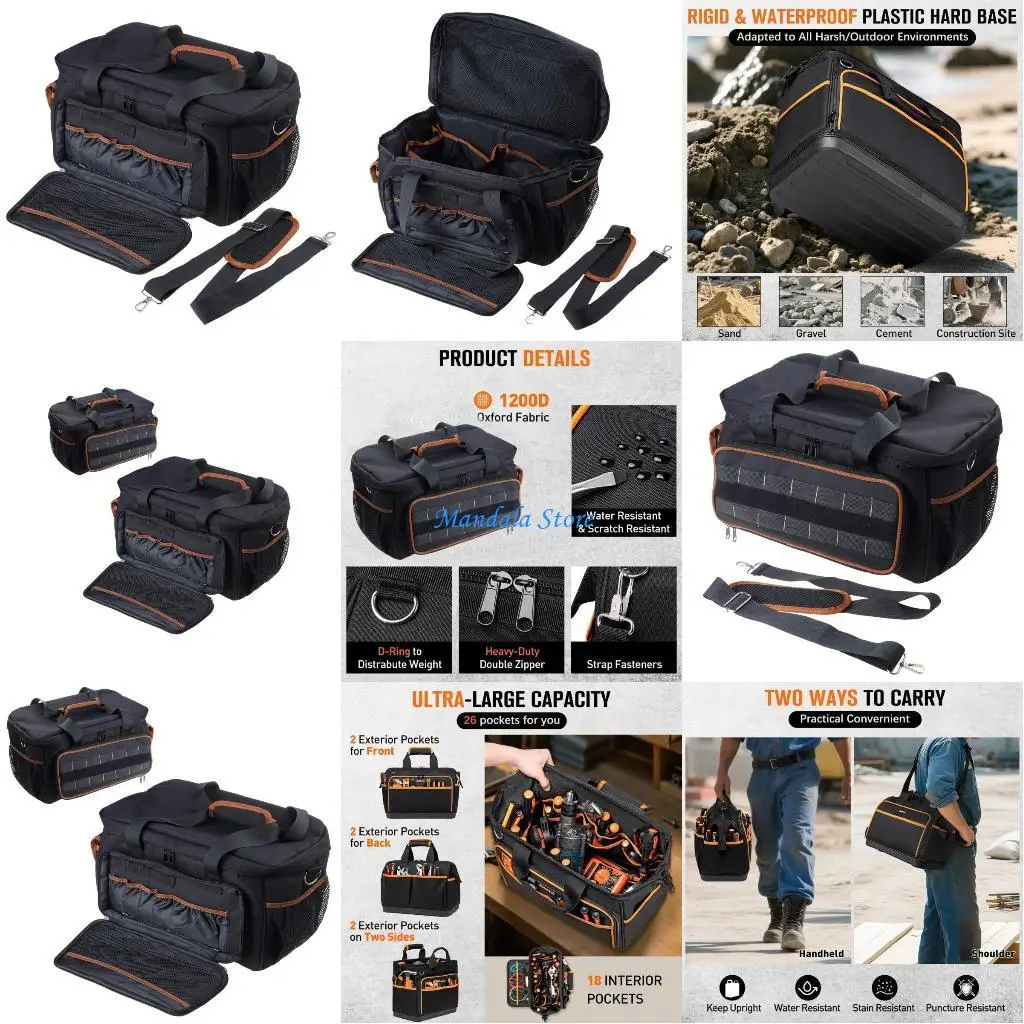 

U2JC 17inch Tool Bag Heavy Duty Tool Storage Bag Large Capacity Tool Storage Bag