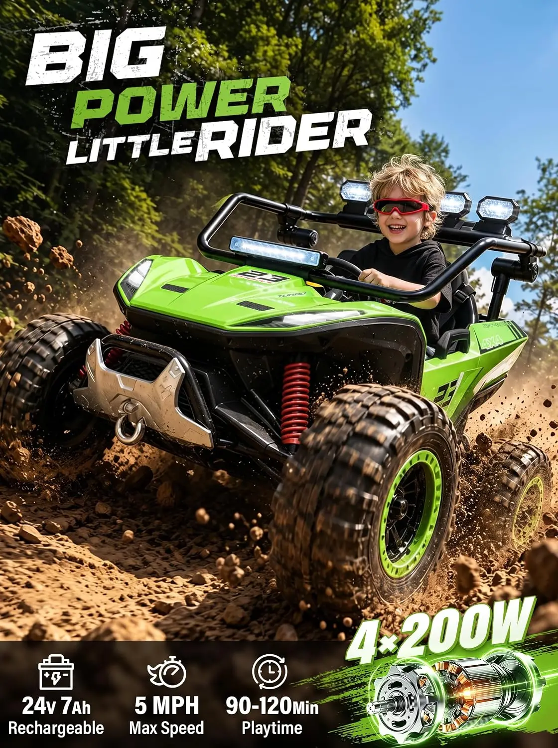 JOYRACER 24V Kids Ride on Toys w/800W Motors, 20