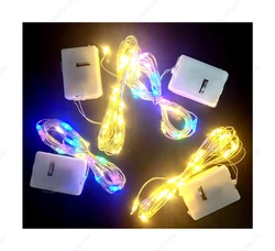 10/5Pcs LED Fairy Lights 3 Mode Light String Button Battery Christmas Decoration Party Wedding Garden New Xmas Tree Year's Decor