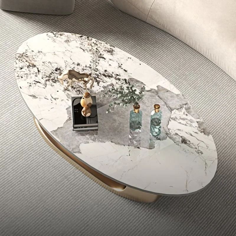 Hotel Furniture Golden Stainless Steel Coffee Table Modern Design