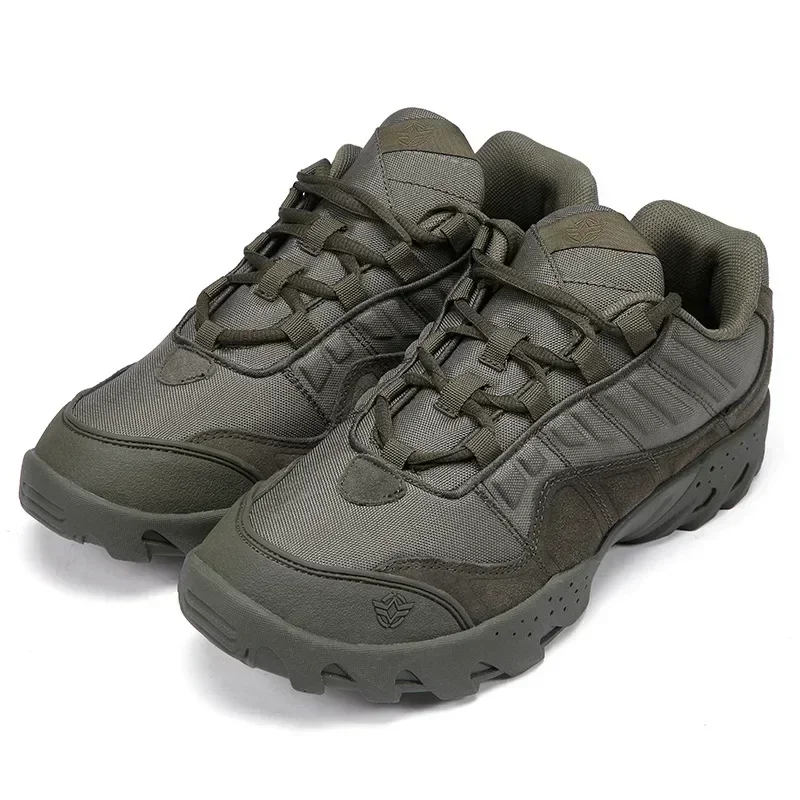 Suede Leather Hiking Shoes for Men, Outdoor Shoes, Wear-Resistant, Trekking, Walking, Hunting, Tactical Sneakers