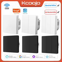 Tuya WiFi Smart Light Switch Push Button No/With Neutral Wire Timing SmartLife Remote Control Panel Works With Alexa Google Home