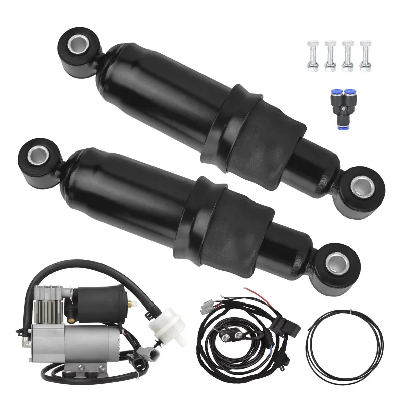 Motorcycle Rear Air Suspension Kit Air Ride Shock Absorption System for Dyna 1991-17 FXDB Touring 1990-2024 Road Glide 2