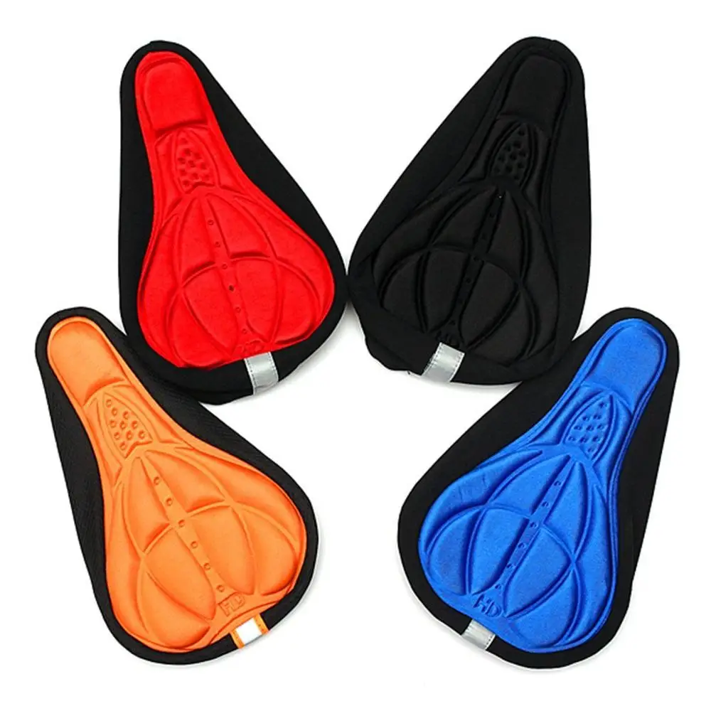 Bicycle Saddle 3D Soft Cycling Seat Cover MTB Mountain Bike Thickene Sponge Pad Outdoor Breathable Cushion 28x16cm 4 Colors