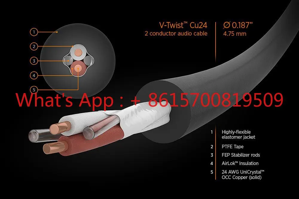 Single crystal copper VCAP signal cable, headphone cable, two core four core balanced fever Hi Fi