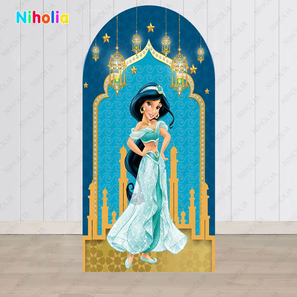 Frozen Cinderella Arch Backdrop Disney Princess Girl Birthday Party Photograph Background Wall Decoration Baby Shower Booth