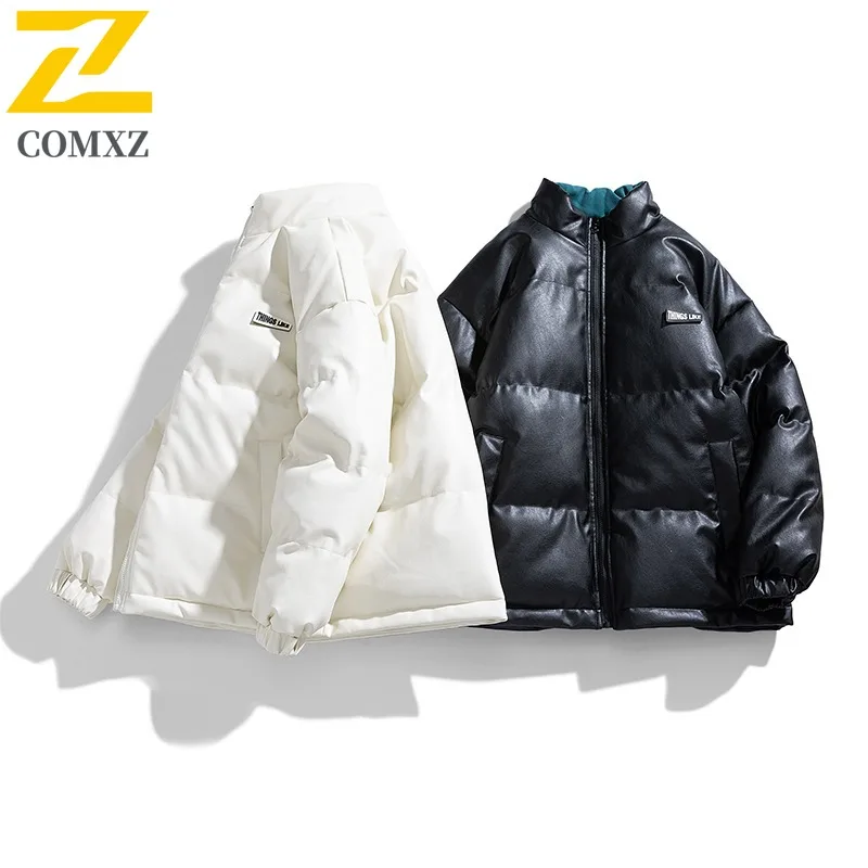 COMXZ الرجال باركر معطف وسيم خفيفة الوزن الدافئة الحد الأدنى التزلج السفر الشتاء سترة التخييم عالية الجودة القطن وسادة مبطنة
