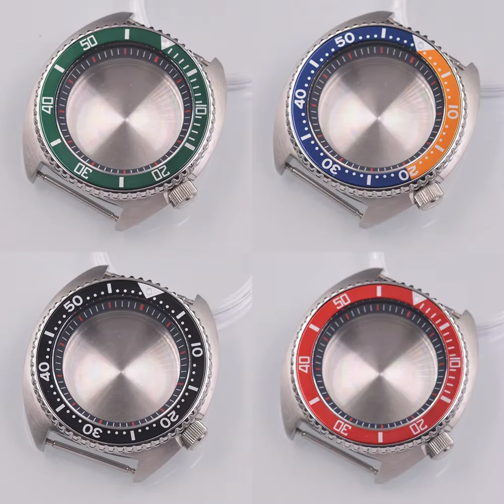 Watch case 45mm Fit japan NH35A NH36A NH35 NH36 movement Silver Case Sapphire glass Case Watch parts