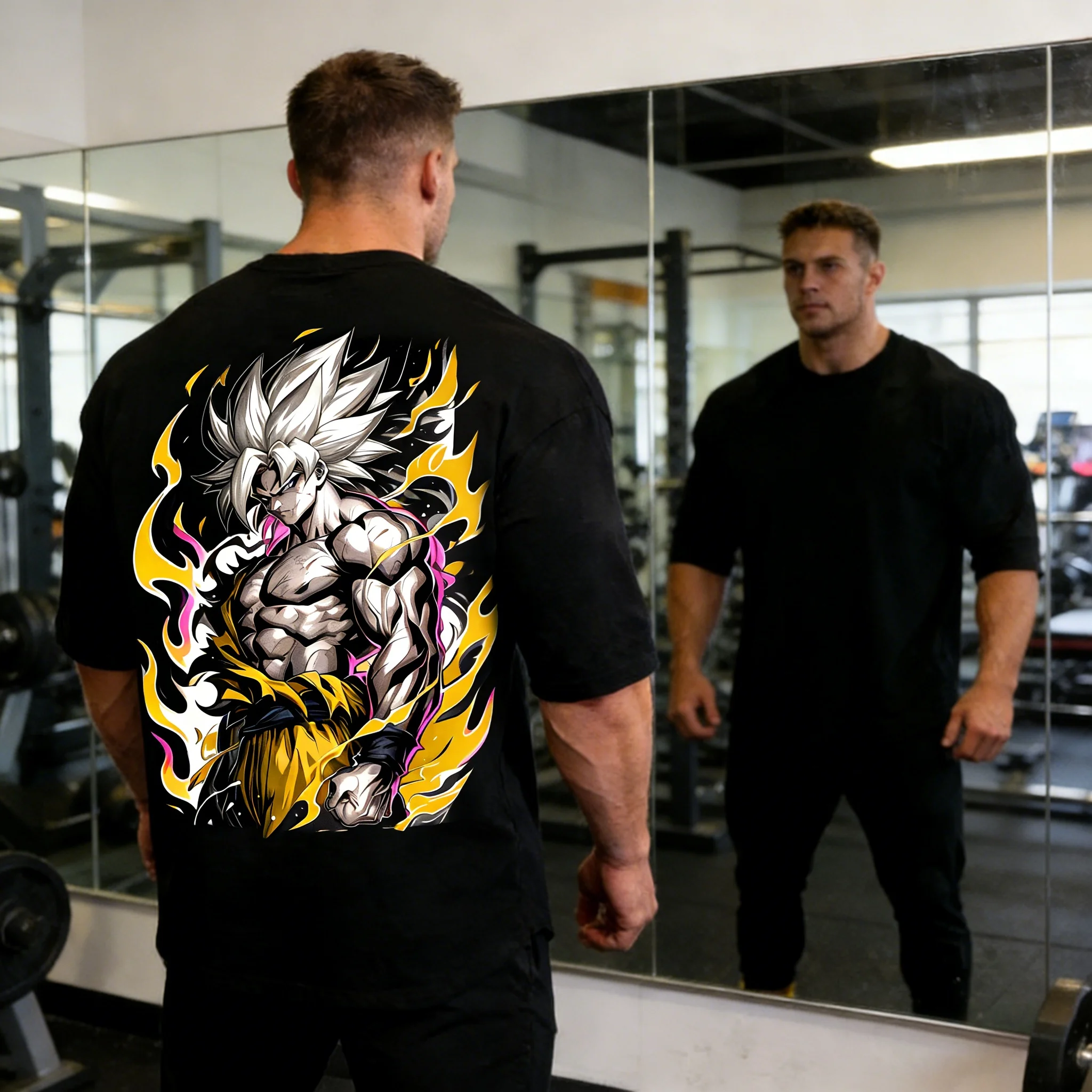 

2026 Summer Dragon Ball Free Ultimate Effort Sun Wukong "Flame Field" Pure Cotton T-shirt, Exclusive for Dragon Ball Enthusiasts