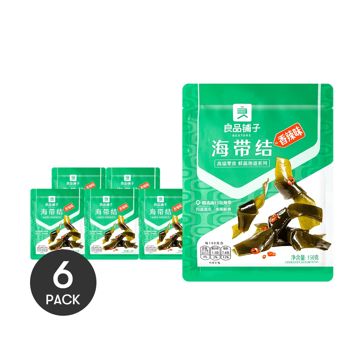 [6Packs] Bewaar Kelpknoop Pittige Smaak 150G * 6Packs