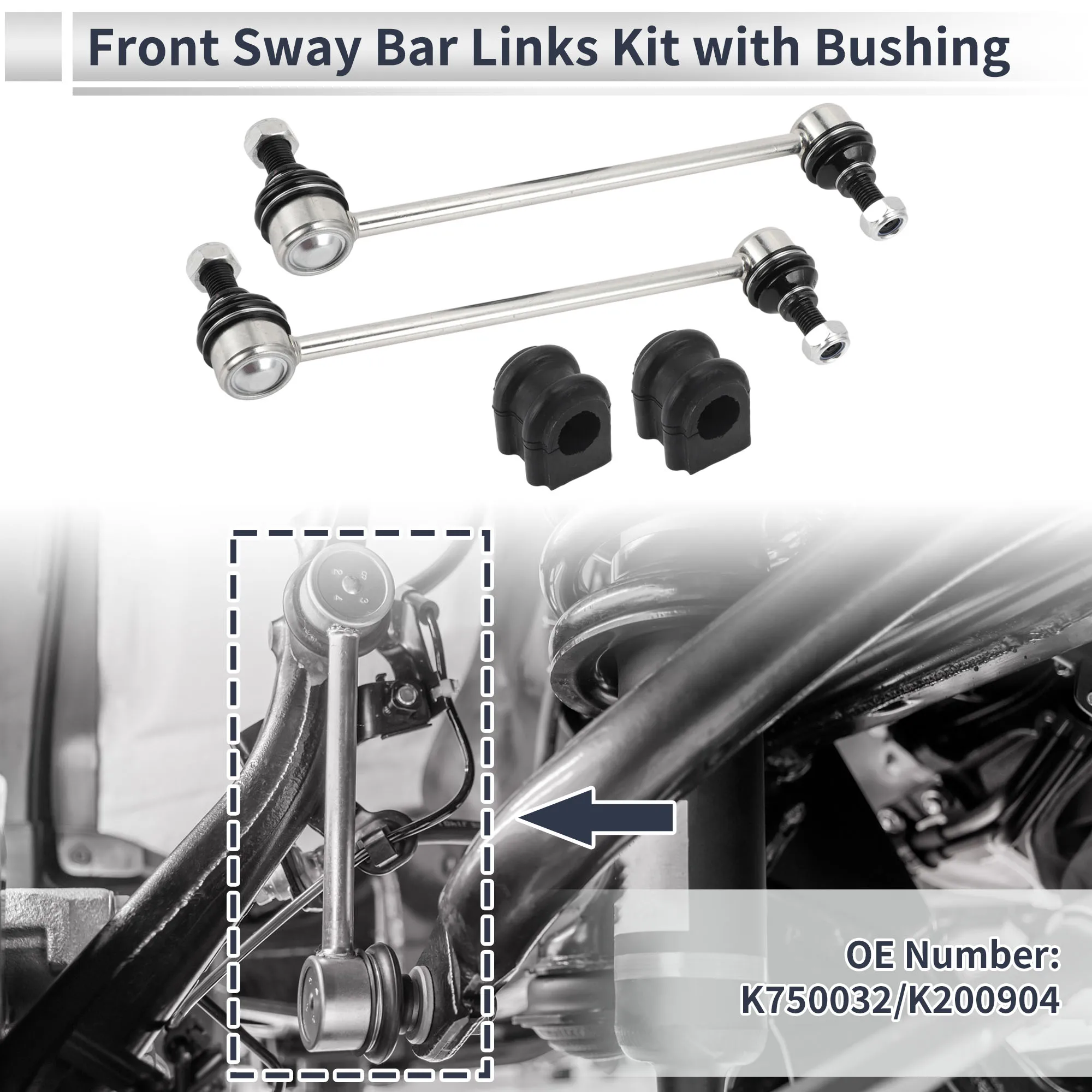 

Тяги переднего стабилизатора UXCELL с 2-мя втулками для Kia Magentis 06-210 No K750032