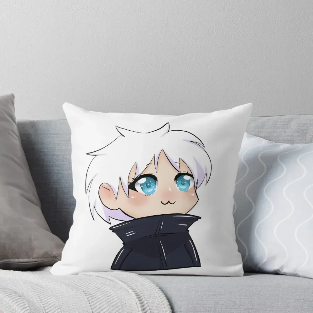 

chibi gojo Throw Pillow Sitting Cushion christmas supplies Christmas Pillow pillow