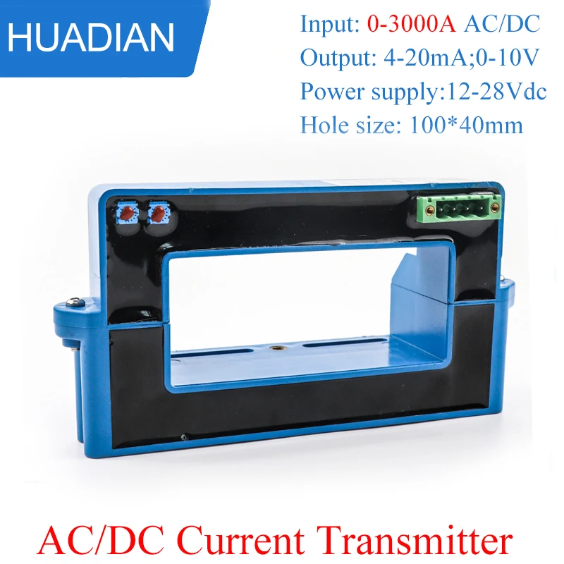 

AC 0-1000A Split Core Hall Current Sensor Open Loop DC Current Transmitter Transducer