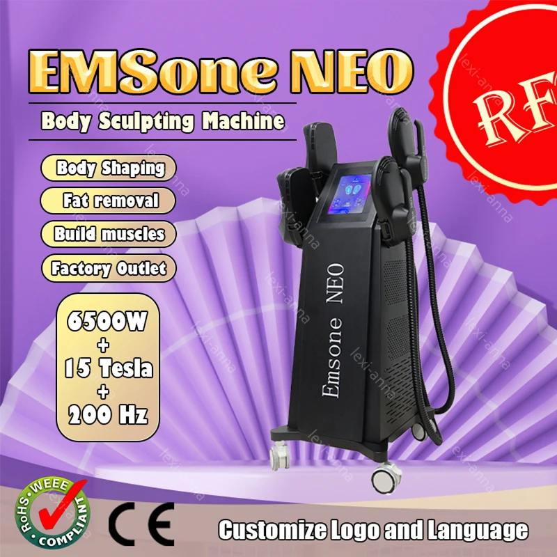 

Newest 5 Handles Emsone NEO Fat removal 15 Tesla EMS 6500W Body Shaping build muscle Fitness Health massage Machine