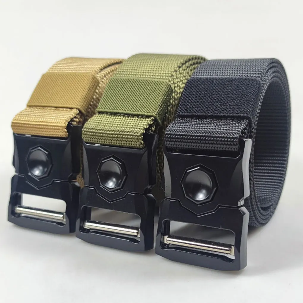 Cloth Quick Release Tactical Belt Heavy-duty And Portable Easy To Clean Web Hiking Belt Adjustable