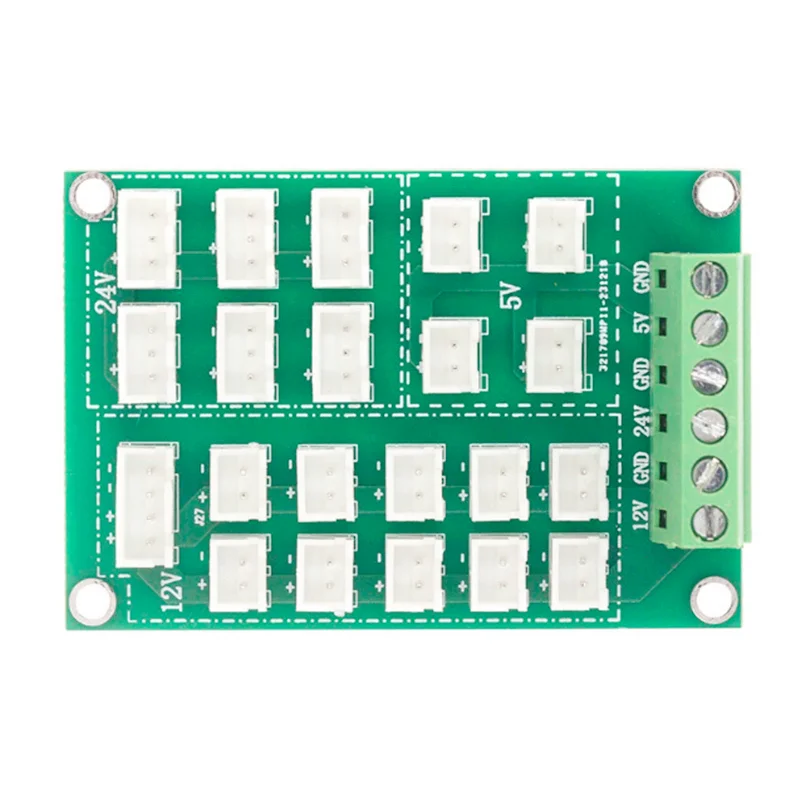 DC Expansion Plug in One to Multiple DC 12V24V5V Integrated Power Supply Voltage Distribution HUB Controller PCB Board
