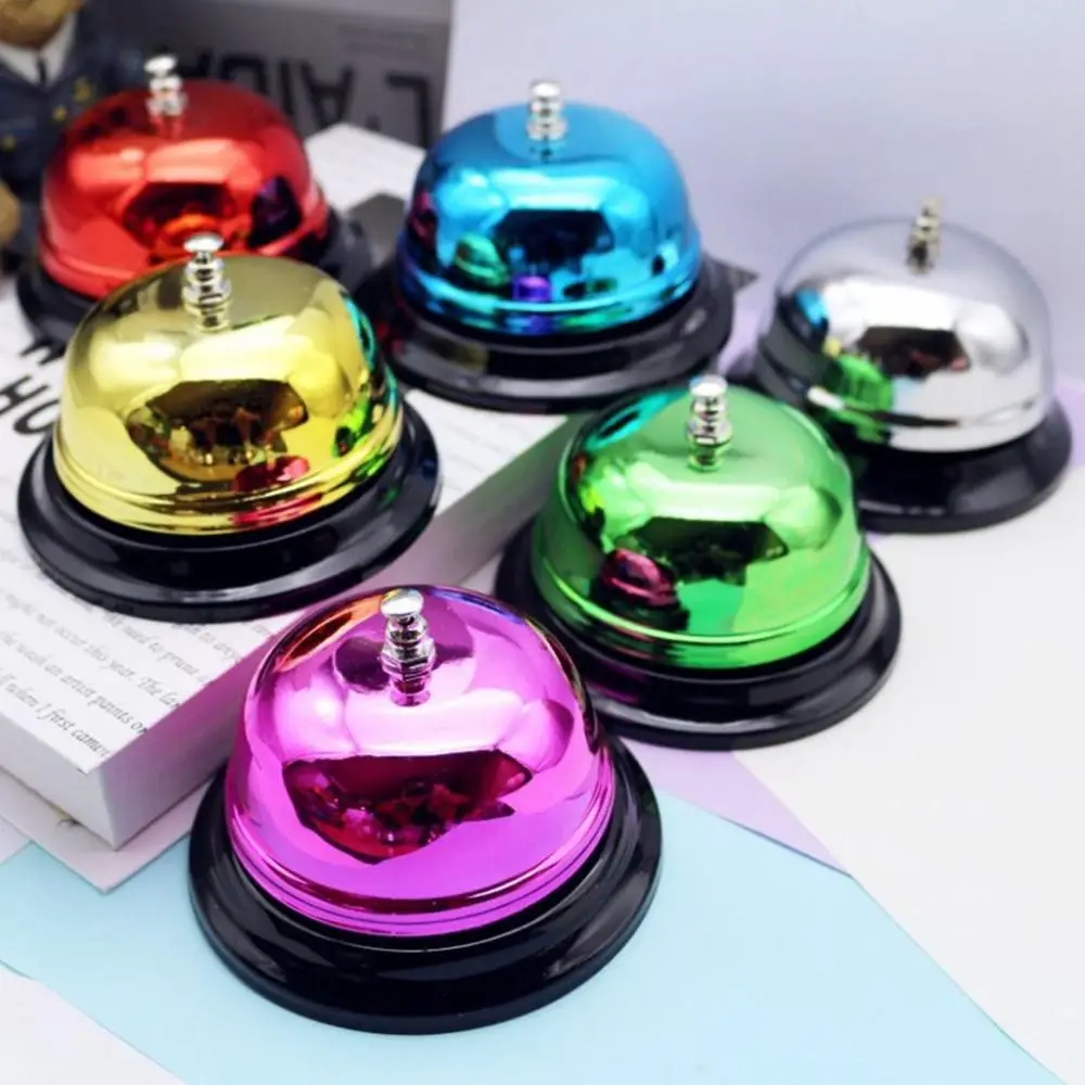 Solid Color Creative Round Single Bell Desk Bell Anti-rust Christmas Suppies Call Bell Summoning Bell Pet Training Bell