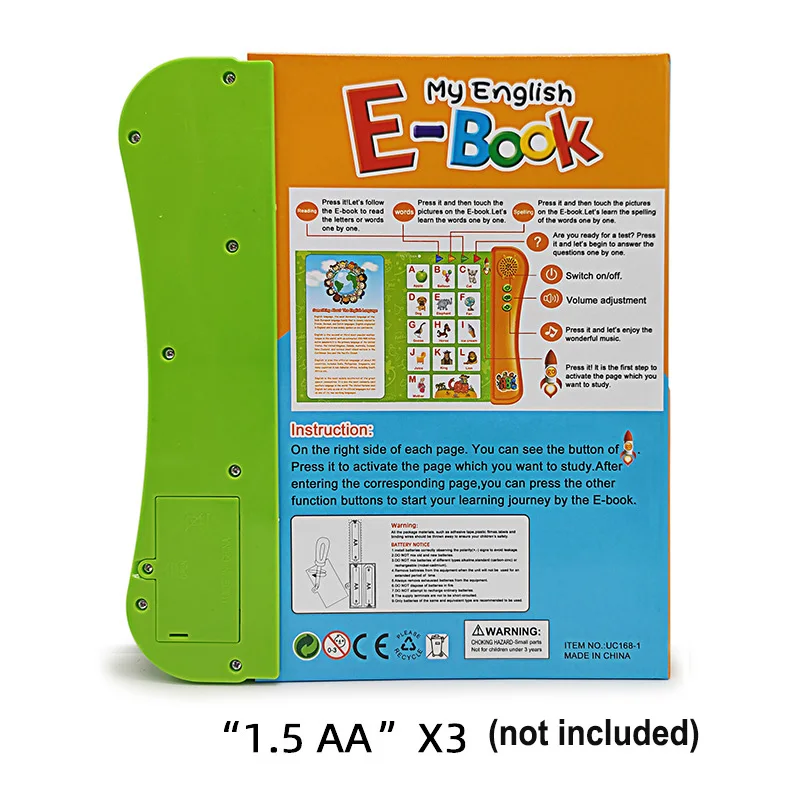 Libro de lectura en idioma inglés para niños, libro electrónico de aprendizaje, máquina de lectura de voz interactiva, juguetes educativos para edades tempranas, regalo para niños