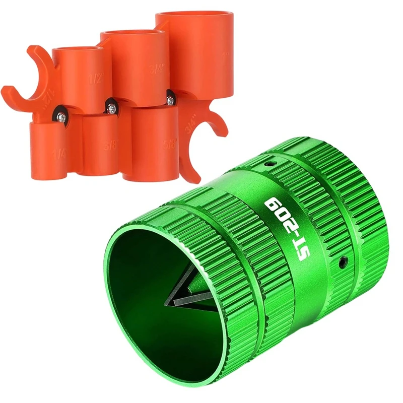 DT16 Pipe Reamer Kit, Pipe Reamer Tool for Copper PVC Tube, Brass Pipe Chamfering Deburring Cleaner, 1/4-1-5/8Inch, for