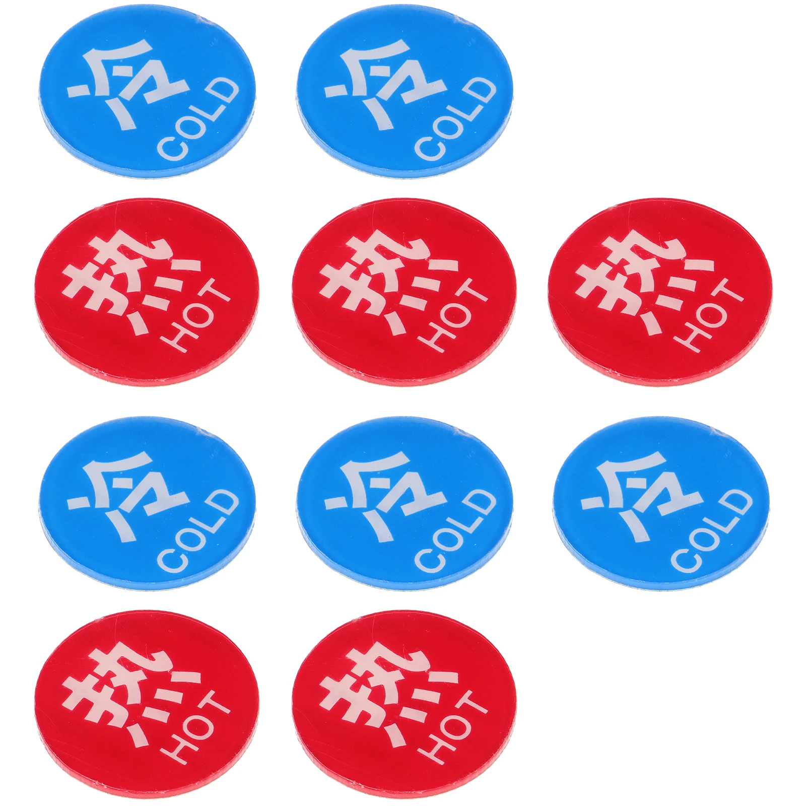 10pcs Hot Cold Water Indicator Stickers Acrylic Bathroom Faucet Labels Temperature Control Stickers For Shower Faucets