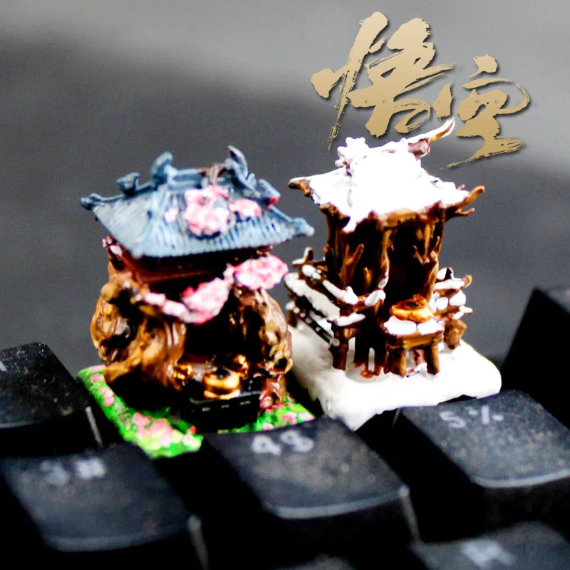 Zwarte mythe: Wukong Earth Temple Thema Keycaps Set 3D Hars Ambachtelijke Keyaps Toetsenbord Caps Aangepaste Keycaps voor mechanisch toetsenbord