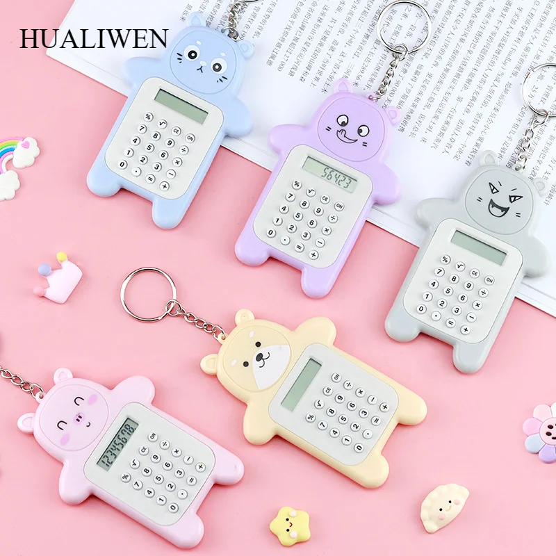 

Portable Kawaii Mini Calculator Pocket Size 8 Digits Display Cartoon Mini Ultra-thin Button Cute Calculator School Stationery