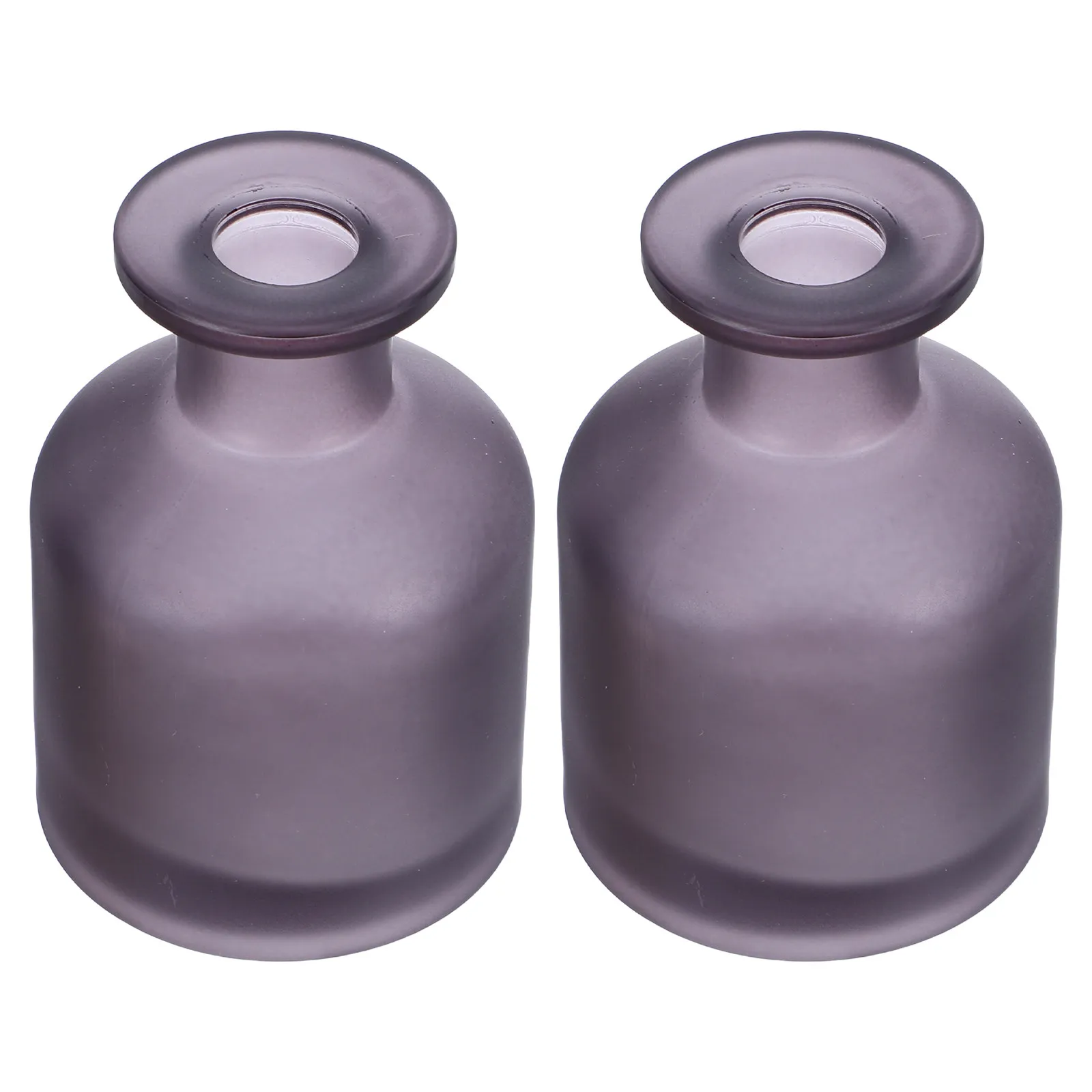 2Pcs Glass Diffuser Bottles Dark Grey Refillable Empty Reed Diffuser Containers Aromatherapy Glass Bottles Essential Oil
