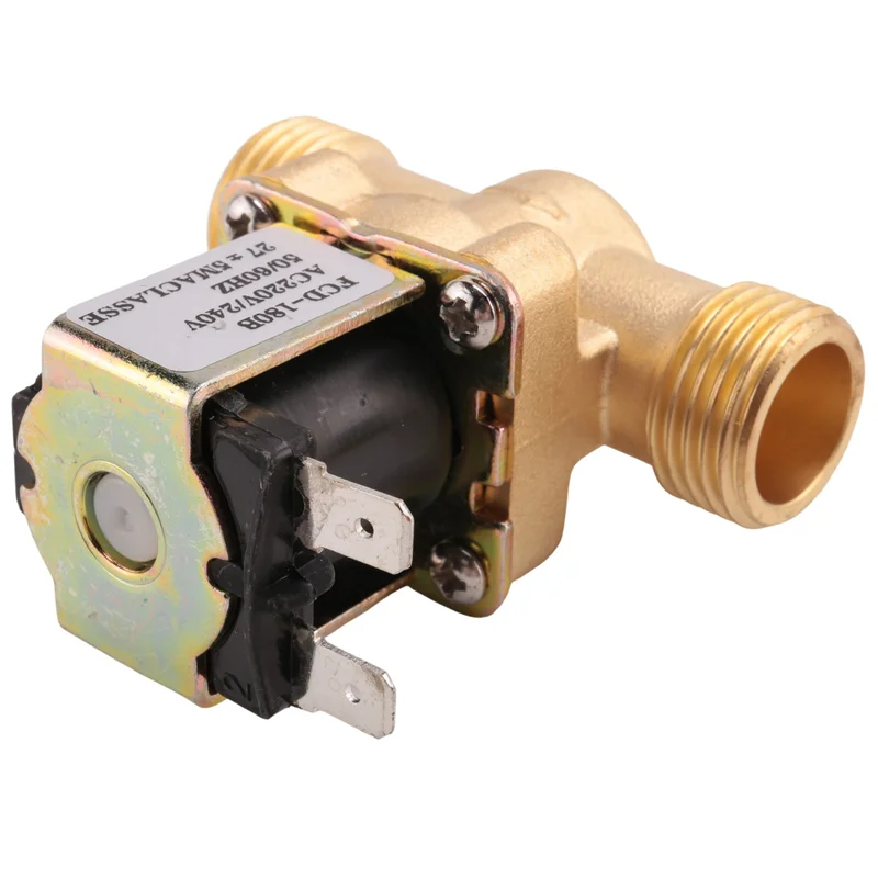 A34R 3Pcs 1/2 Inch Ac 220V Normally Closed Brass Electric Solenoid Magnetic Valve For Water Control Chemical Liquid Industry
