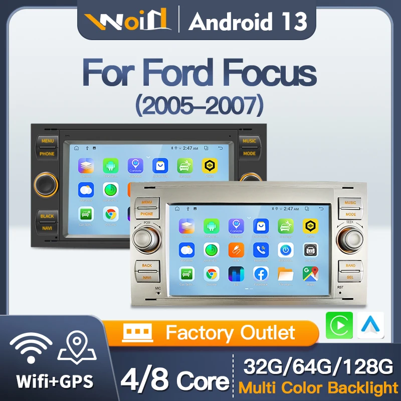 Radio samochodowe 2Din Android13 Wifi Navi do Ford Mondeo S-max Focus C-MAX Galaxy Fiesta Transit Fusion Connect Kuga Multimedia GPS BT