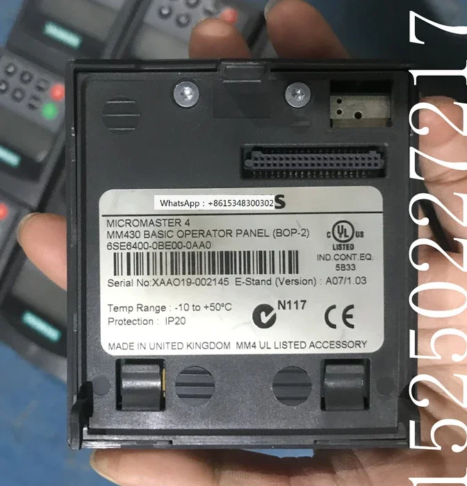 

Демонтаж 430 панелей 6SE6400-0BE00-0AA0 Гарантия качества физической съемки на складе