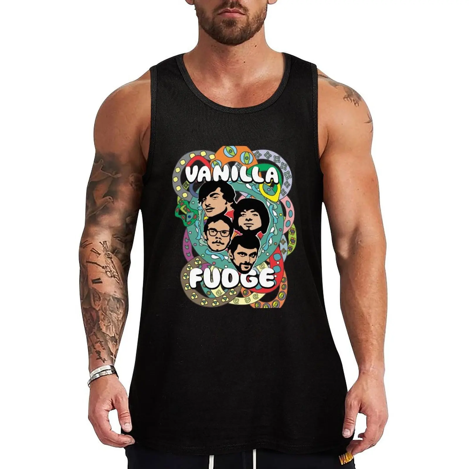 

Vanilla Fudge Tank Top T-shirts men men clothings bodybuilding men clothes sports t-shirts for