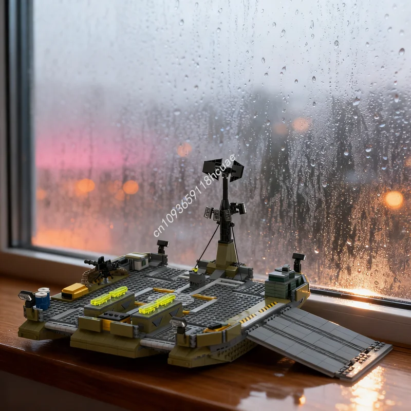 

1398 шт. MOC Halo Infinite FOB, передняя рабочая база, модель, строительные блоки, игрушка, строительство, рождественские подарки, идея, образование