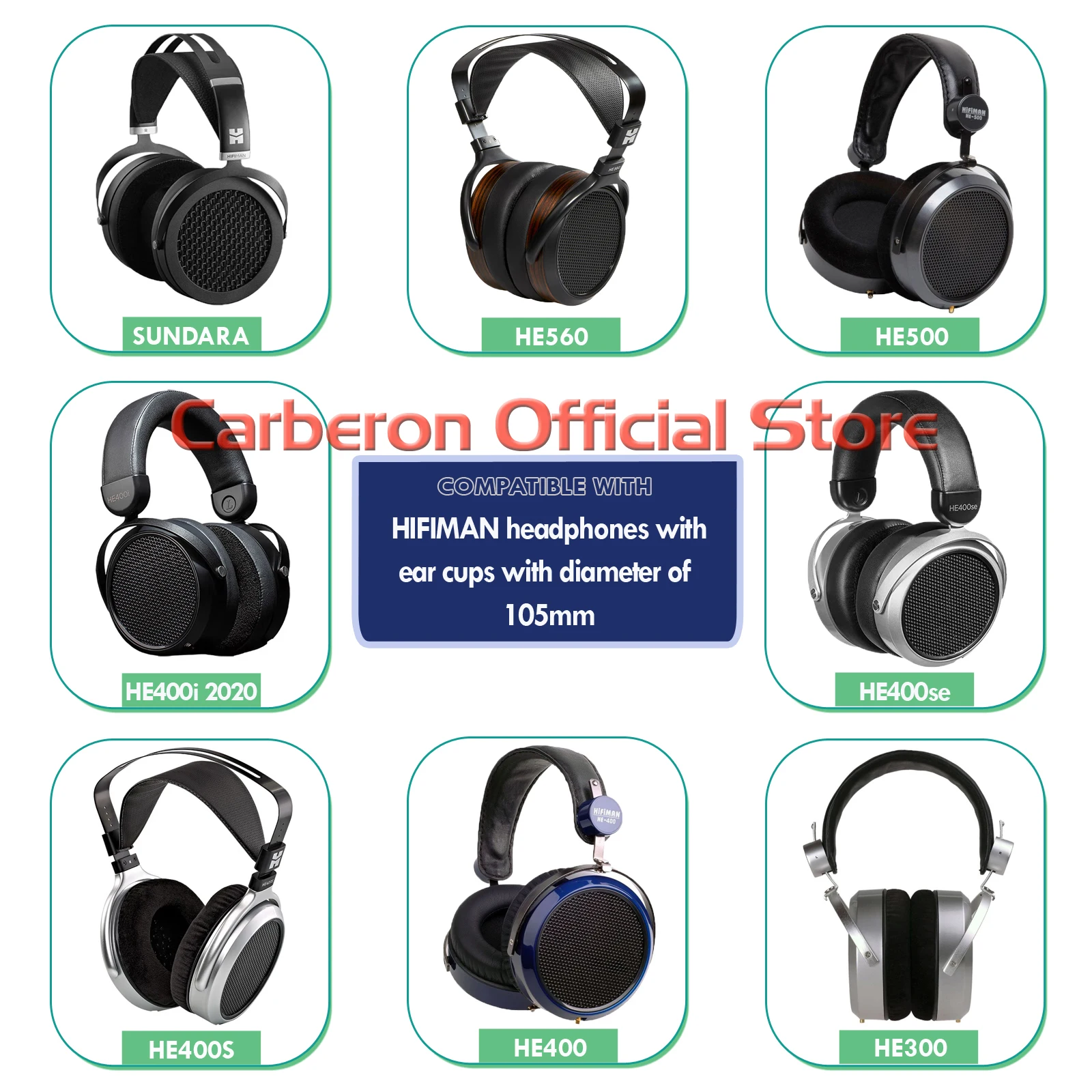 4 قطع من وسادات الأذن حلقات تركيب الإطار البلاستيكي لسماعات Hifiman SUNDARA HE560 HE500 HE400 HE400se 400i 400S HE300 HE350