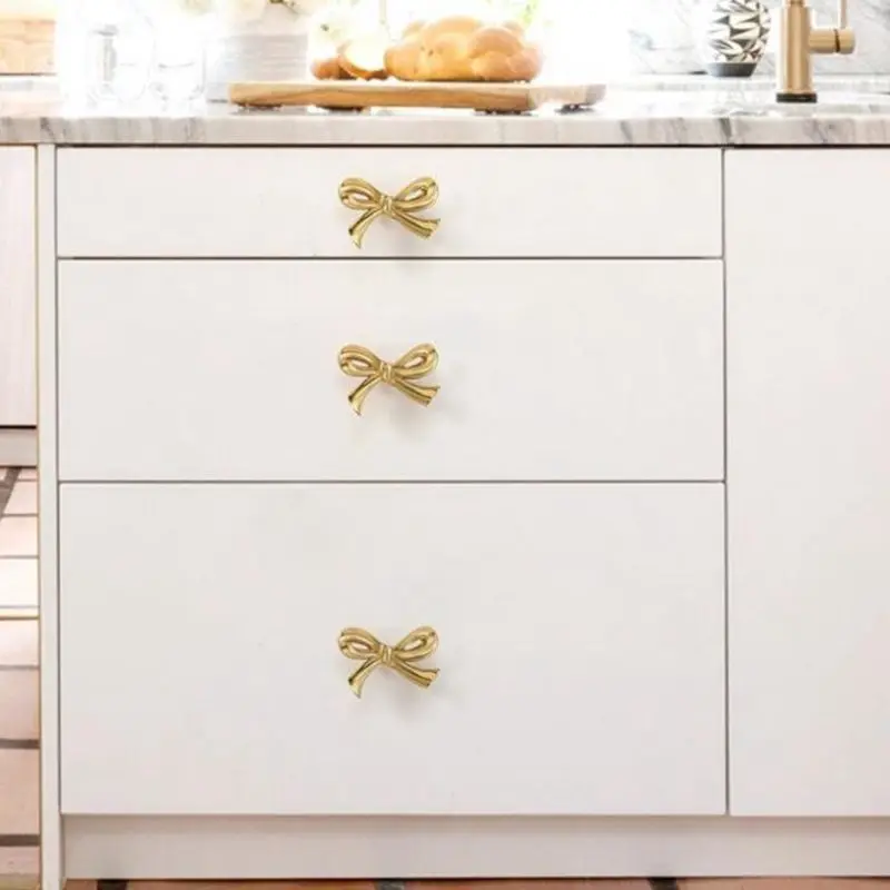 French-style Angel Metal Pull Handle, Retro Yellow Brass Dragonfly and Butterfly Drawer Handle, Copper Furniture Hardware Handle
