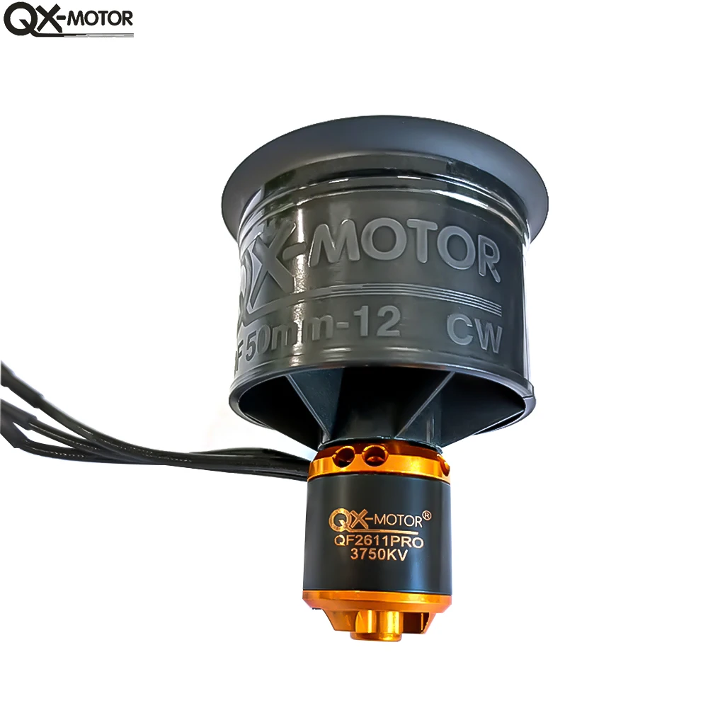 QX-MOTOR 50mm EDF QF2611 QF2611PRO with Brushless Motor 12blades Ducted fan CW CCW For FPV Multirotor Helicopter plane Toy Parts