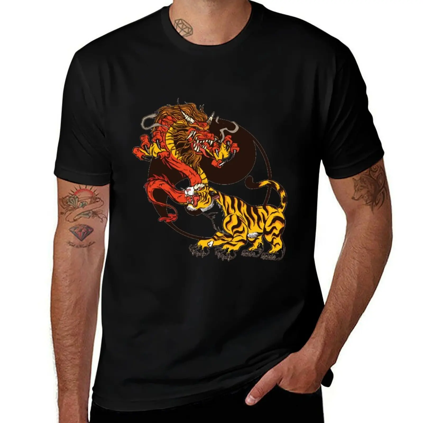 

Dragon-and Tiger-Yin-Yang T-Shirt Holiday Party Tee Shirt