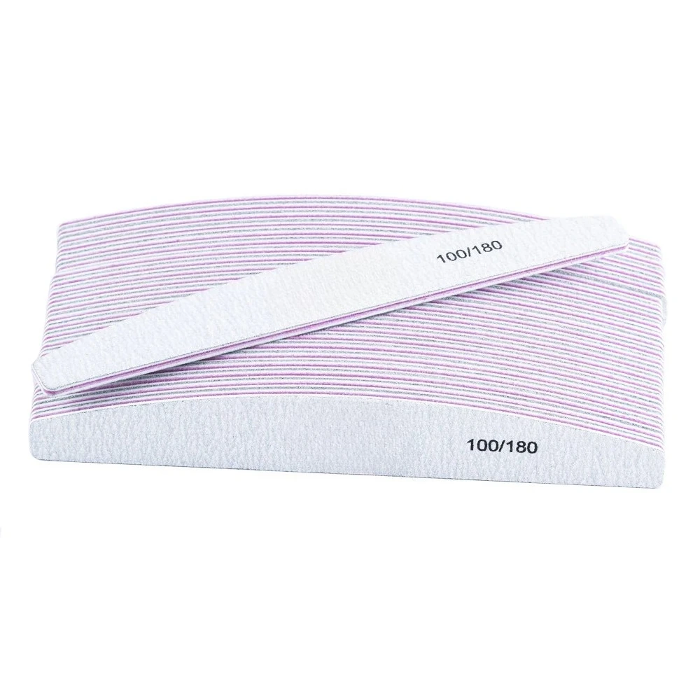 

10Pcs/Lot 80/100/150/180/240 Ongle Manicure Tool Nail File Buffer Double Grit Limas Trimmer Lime Nail ArSide Nail Files Buffer