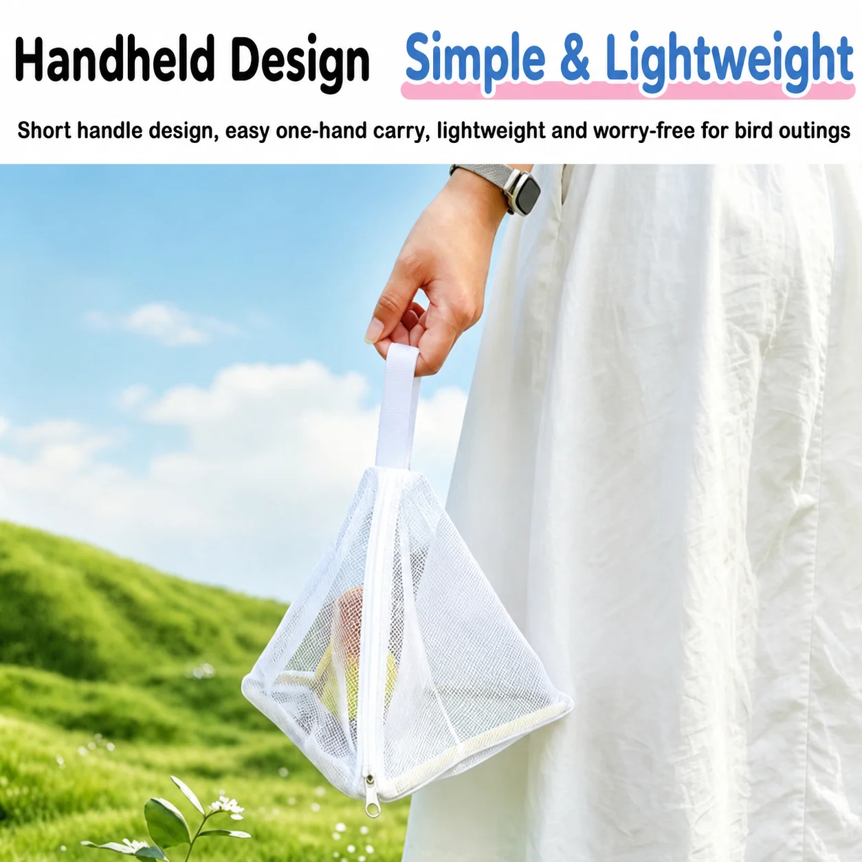 Portable Bird Cage Portable Handheld Bird Cage Mesh Bird Cage Anti Escape For Short Outdoor Trips Hand Carrying
