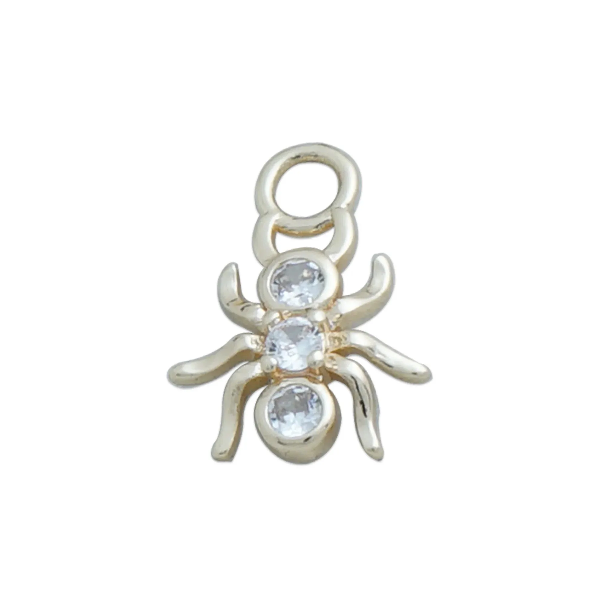 

14k Gold Filled Crystal Cubic Zircon Spider Pendant,Insect Bracelet,Araneid Earring, Animals Charm, DIY Accessory10423054