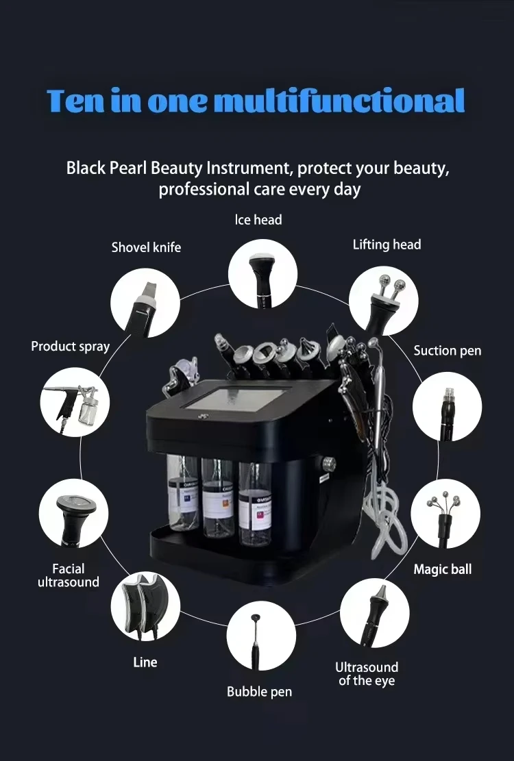 Nowa, wielofunkcyjna, zintegrowana mikroszlifierka do czyszczenia instrumentów Black Pearl 10 w 1 do zarządzania skórą-08