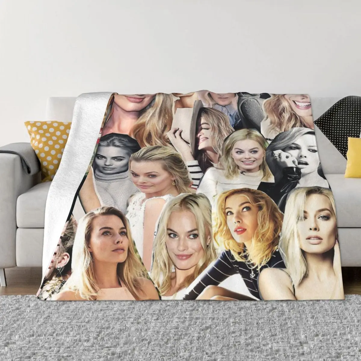 

Margot Robbie Collage Plush Bed Blankets Quilt For Bed Blankets And Blankets Throw Blanket