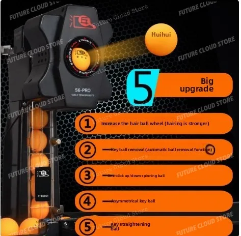 

Table tennis robot training machine with net, S6-PRO automatic table tennis robot coach