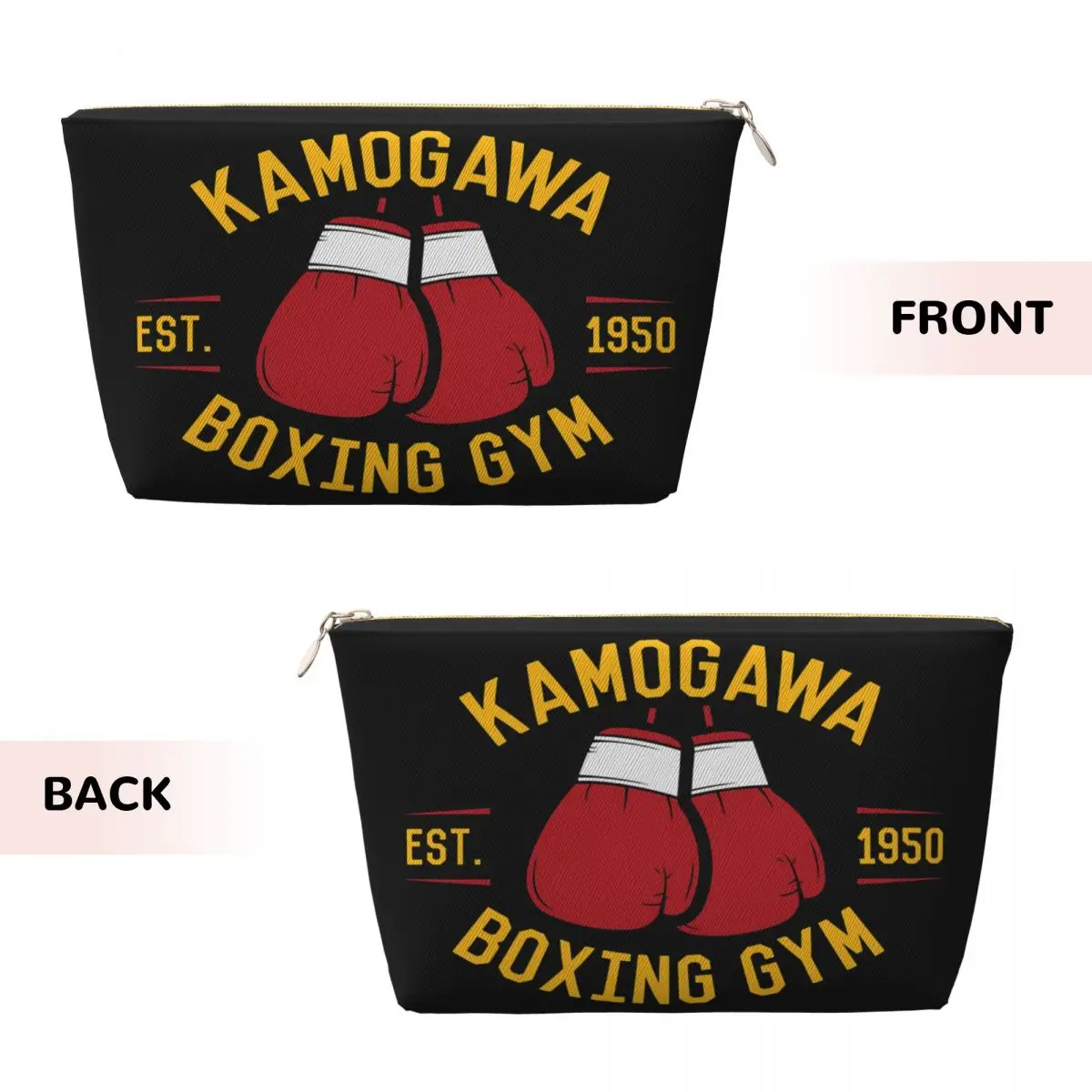 Custom Vintage Kamogawa Boxing Gym Cosmetic Bag Women Big Capacity Hajime No Ippo KBG Makeup Case Beauty Storage Toiletry Bags