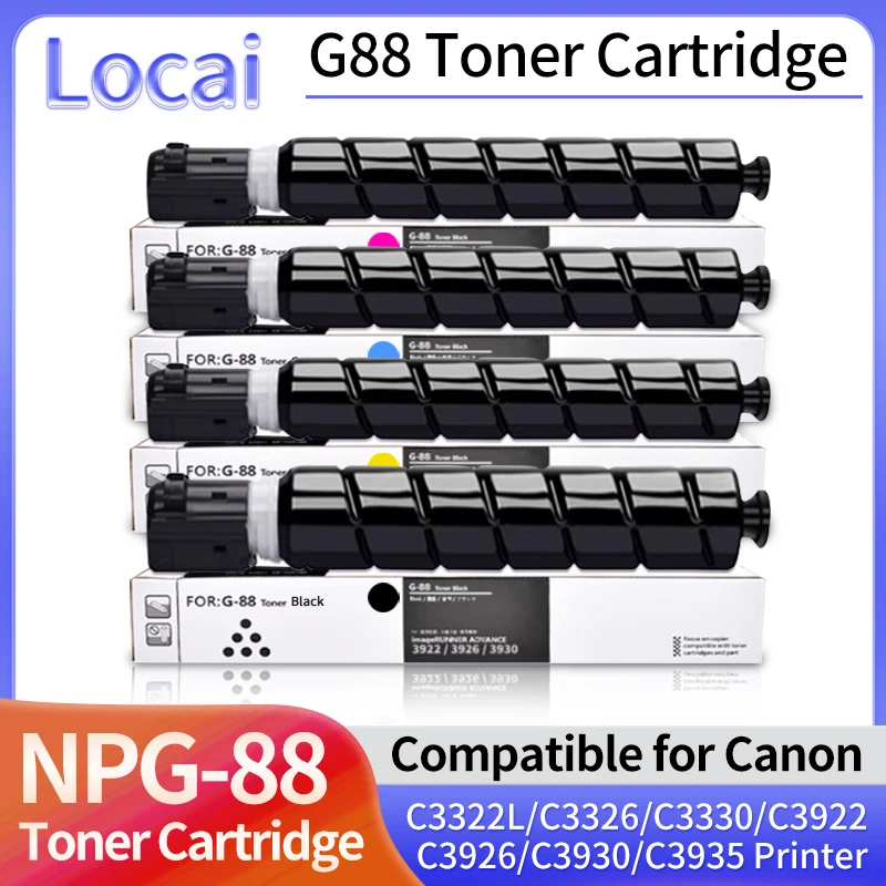 

1 шт. NPG-88 G88 тонер-картридж, совместимый для Canon C3322L C3326 C3330 C3922 C3926 C3930 C3935 цветной тонер для принтера, черный, голубой