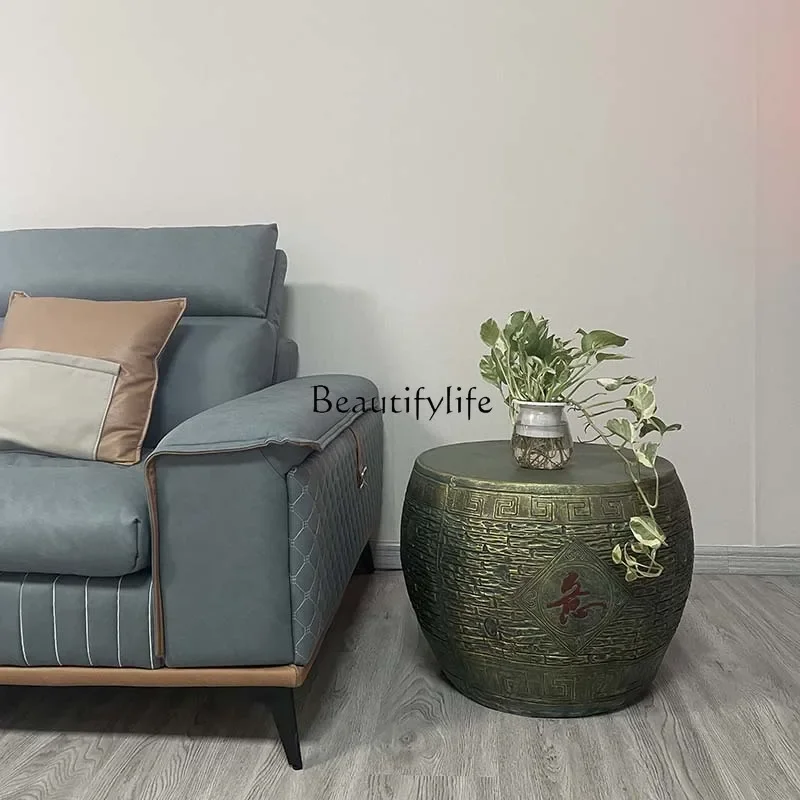 

3-New Chinese-style flowing water generates wealth, indoor and outdoor courtyard, living room, balcony, bonsai, potted plants