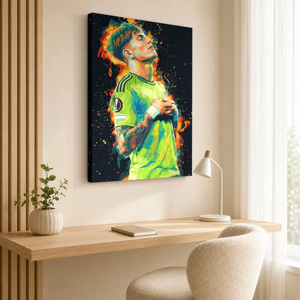Alejandro Garnacho Canvas Print Poster Customized Sports Portrait Canvas Wall Art for Gym Decor Collectible Ready to Hang Gift