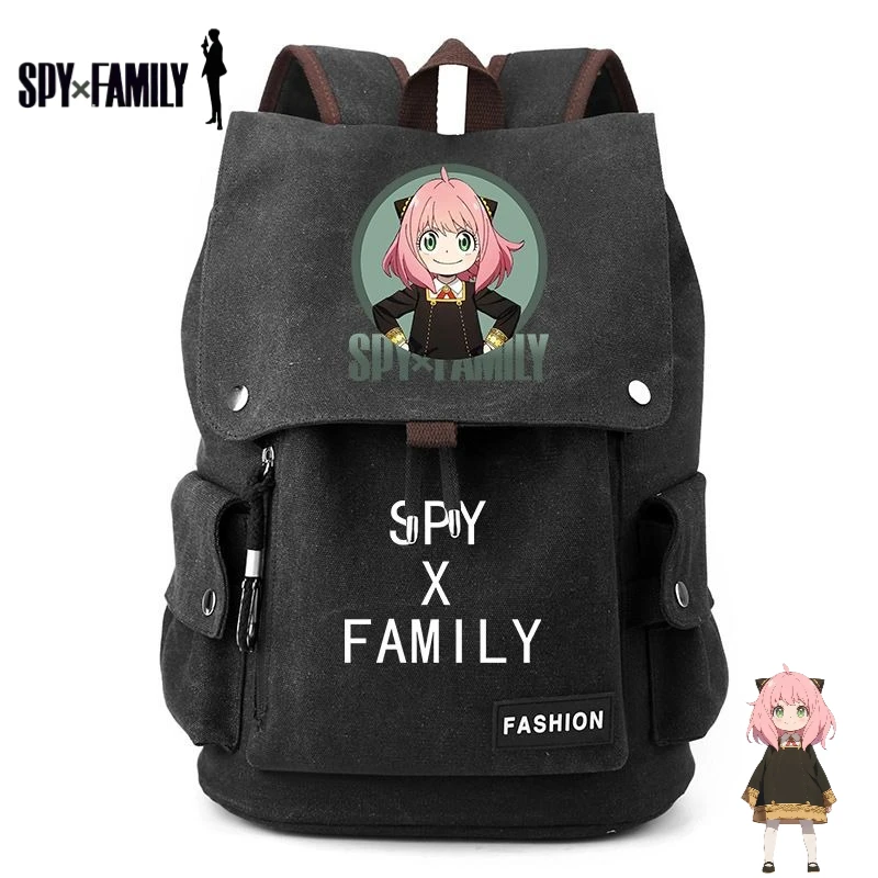 

SPY FAMILY Anya Forger anime cartoon cute school bag Kawaii 2D boys and girls laptop storage travel canvas backpack gift