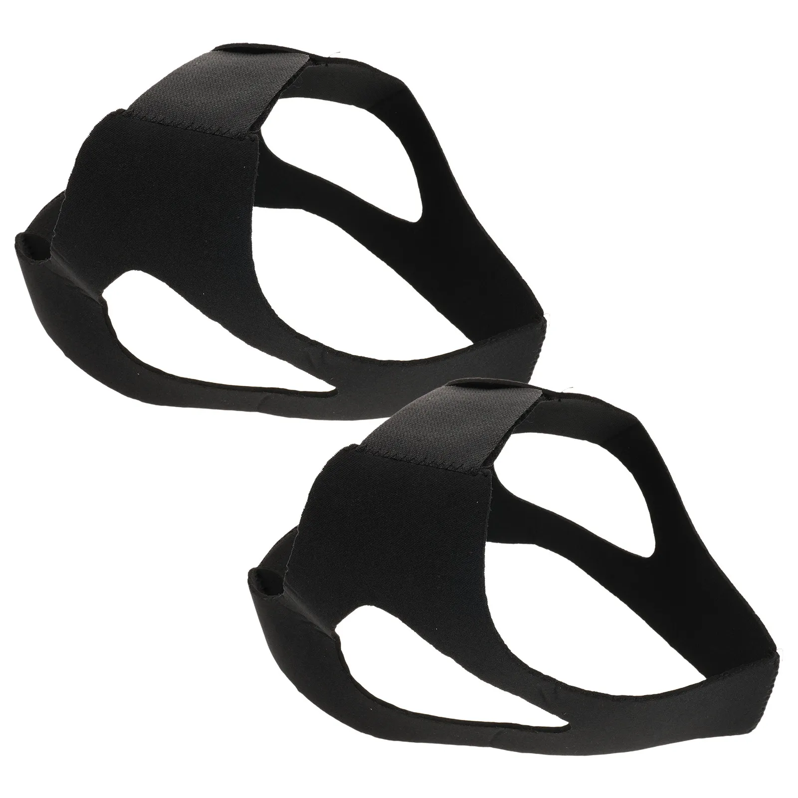 

Комплект из 2 шт. дышащих регулируемых ремней от храпа: мягкий эластичный ремень для поддержки челюсти, устройство против храпа для сна