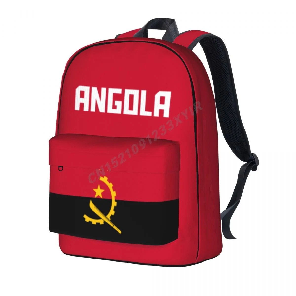 Unisex Backpack Angola Flag Angolan Stitch Schoolbag Messenger Bag Case Laptop Travel Bag Mochila Gift