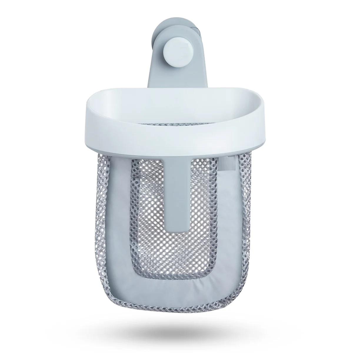 

N87R Hanging Bath Toy Storage with Quick Drying Mesh, White & Gray